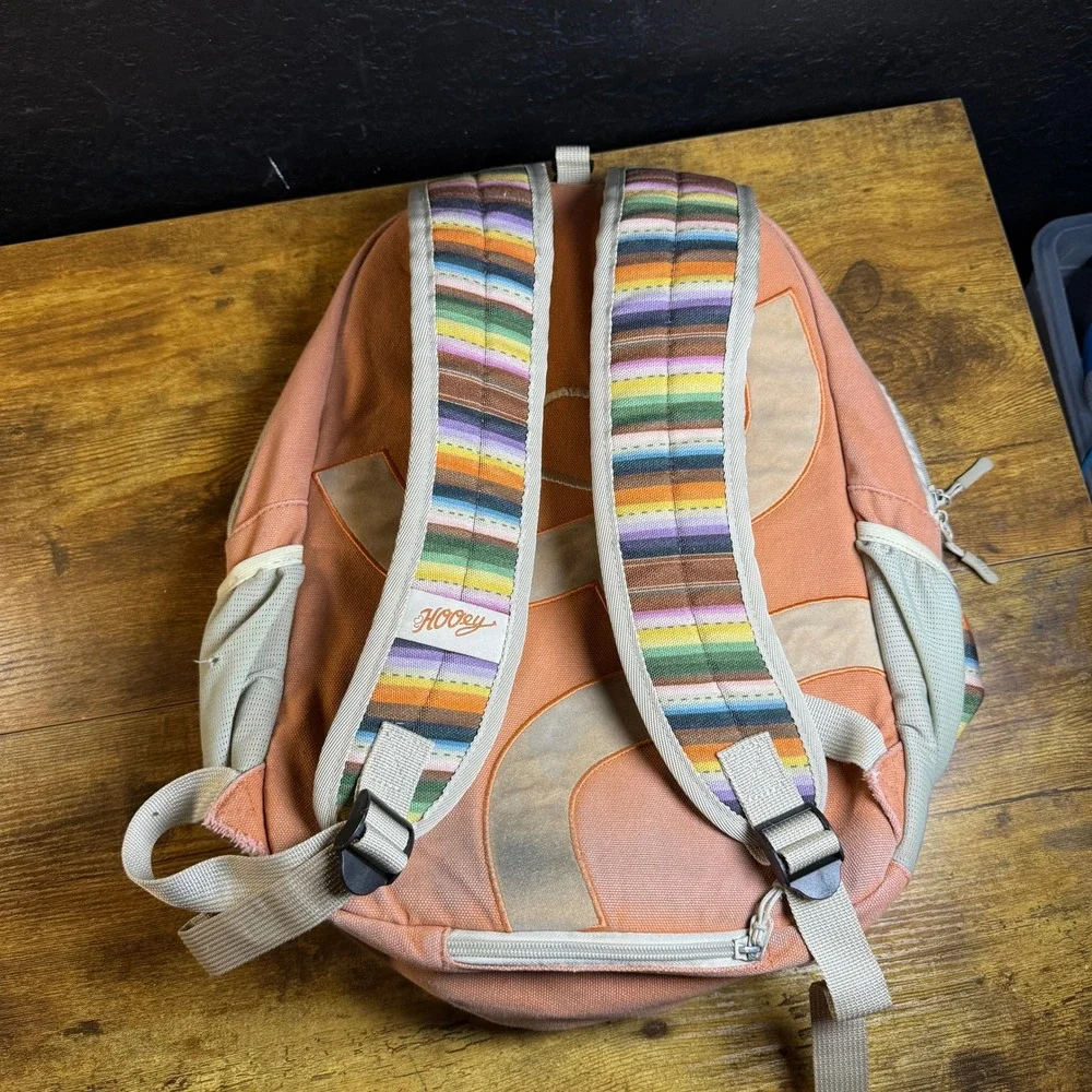 Hooey Mercantile Serape Stripe Peach Canvas Backpack‎ Unisex OS